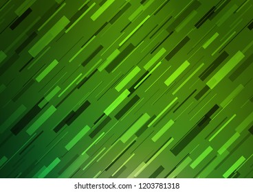 Dark Green vector cover with long lines. Modern geometrical abstract illustration with staves. The pattern can be used for busines ad, booklets, leaflets