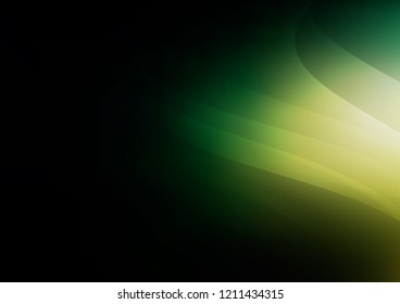 Dark Green vector cover with long lines. Modern geometrical abstract illustration with staves. Smart design for your business advert.