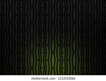 Dark Green vector cover with long lines. Decorative shining illustration with lines on abstract template. The pattern can be used for busines ad, booklets, leaflets