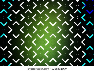 Dark Green vector cover with long lines. Lines on blurred abstract background with gradient. Smart design for your business advert.