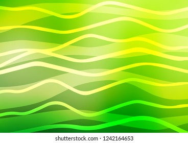 Dark Green vector cover with long lines. Shining colored illustration with narrow lines. The pattern can be used as ads, poster, banner for commercial.
