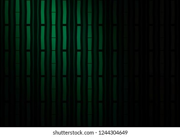 Dark Green vector cover with long lines. Lines on blurred abstract background with gradient. The pattern can be used for busines ad, booklets, leaflets