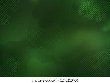 Dark Green vector cover with long lines. Shining colored illustration with narrow lines. The pattern can be used for busines ad, booklets, leaflets