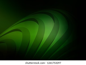 Dark Green vector cover with long lines. Glitter abstract illustration with colored sticks. The pattern can be used for busines ad, booklets, leaflets