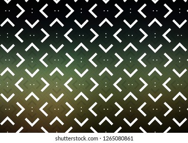 Dark Green vector cover with long lines. Lines on blurred abstract background with gradient. The pattern can be used as ads, poster, banner for commercial.