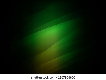 Dark Green vector cover with long lines. Lines on blurred abstract background with gradient. The pattern can be used as ads, poster, banner for commercial.