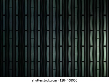 Dark Green vector cover with long lines. Decorative shining illustration with lines on abstract template. Best design for your ad, poster, banner.