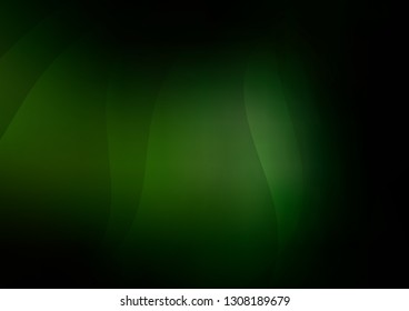 Dark Green vector cover with long lines. Glitter abstract illustration with colored sticks. The template can be used as a background.