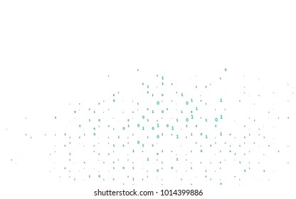 Dark Green vector cover with mathematic symbols. Blurred design in simple style with collection of numerals. The pattern can be used as ads, poster, banner for books.