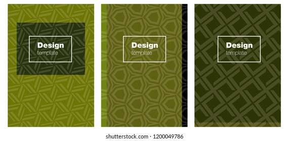 Dark Green vector cover for notebooks. Glitter abstract design concept with text box. Design for cover of books, notepads.