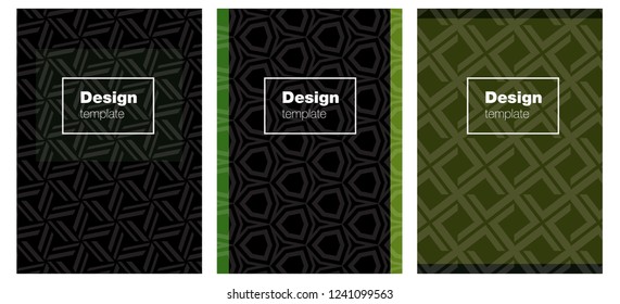 Dark Green vector cover for notebooks. Abstract booklet on colored background with gradient. Pattern notebooks, journals.