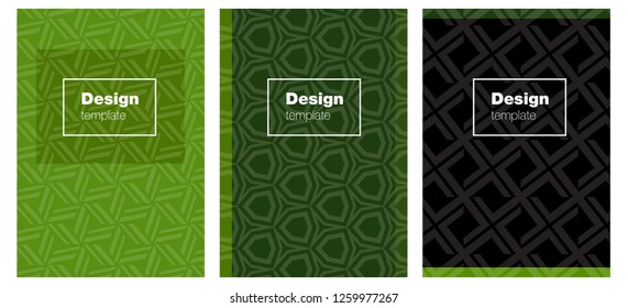 Dark Green vector cover for notebooks. Modern abstract design concept with colorful gradient. New design for cover of books.