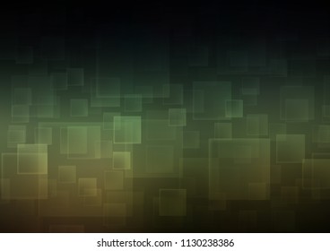Dark Green vector cover in polygonal style. Beautiful illustration with rectangles and squares. Pattern for commercials.
