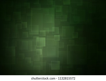 Dark Green vector cover in polygonal style. Abstract gradient illustration with rectangles. Modern template for your landing page.