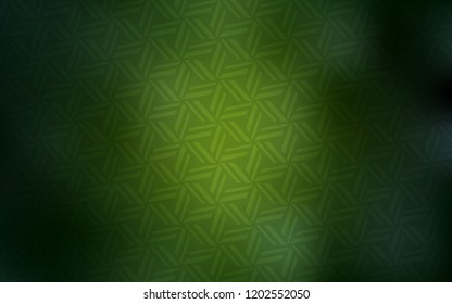 Dark Green vector cover with polygonal style. Beautiful illustration with triangles in nature style. Pattern can be used for websites.