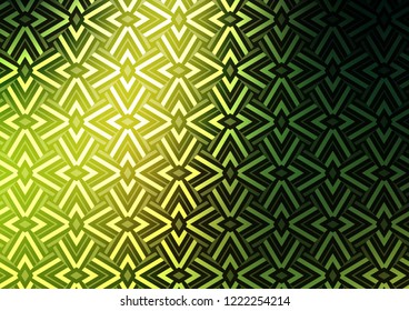 Dark Green vector cover in polygonal style. Illustration with set of colorful triangles. Modern template for your landing page.