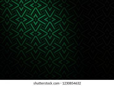 Dark Green vector cover in polygonal style. Abstract gradient illustration with triangles. Pattern for busines ad, booklets, leaflets