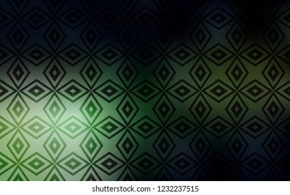 Dark Green vector cover in polygonal style. Decorative design in abstract style with rectangles. Modern template for your landing page.