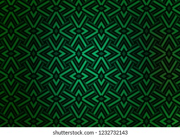 Dark Green vector cover in polygonal style. Decorative design in abstract style with triangles. Modern template for your landing page.