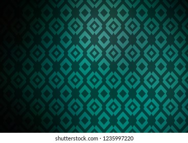 Dark Green vector cover in polygonal style. Rectangles on abstract background with colorful gradient. Smart design for your business advert.