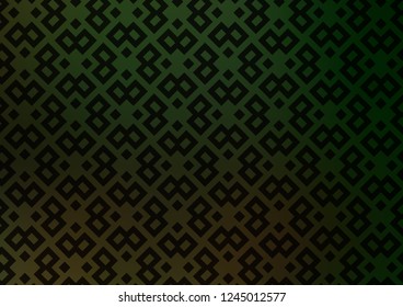 Dark Green vector cover in polygonal style. Glitter abstract illustration with rectangular shapes. Pattern can be used for websites.
