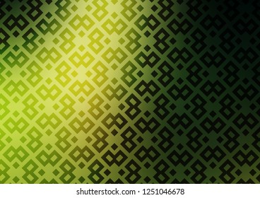 Dark Green vector cover in polygonal style. Decorative design in abstract style with rectangles. Pattern for commercials.