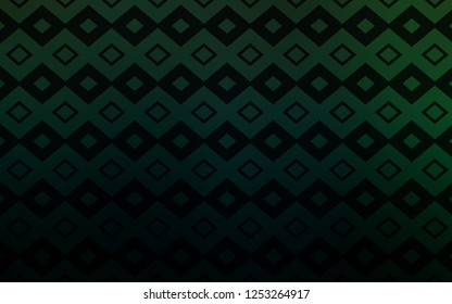 Dark Green vector cover in polygonal style. Beautiful illustration with rectangles and squares. Pattern for commercials.
