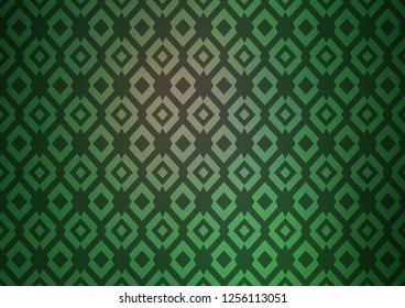 Dark Green vector cover in polygonal style. Abstract gradient illustration with rectangles. Best design for your ad, poster, banner.