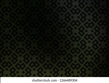 Dark Green vector cover in polygonal style. Glitter abstract illustration with rectangular shapes. Best design for your ad, poster, banner.