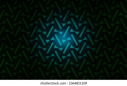 Dark Green vector cover with polygonal style. Beautiful illustration with triangles in nature style. Modern template for landing page.