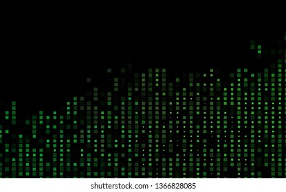 Dark Green vector cover in polygonal style. Beautiful illustration with rectangles and squares. Best design for your ad, poster, banner.