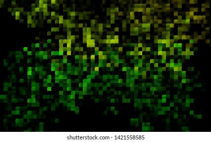Dark Green vector cover in polygonal style. Glitter abstract illustration with rectangular shapes. The template can be used as a background.