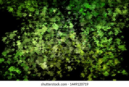 Dark Green vector cover in polygonal style. Illustration with set of colorful triangles. Pattern for busines ad, booklets, leaflets