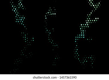 Dark Green vector cover in polygonal style. Modern abstract illustration with colorful rectangles. The template can be used as a background.