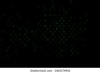 Dark Green vector cover in polygonal style. Abstract gradient illustration with triangles. Modern template for your landing page.