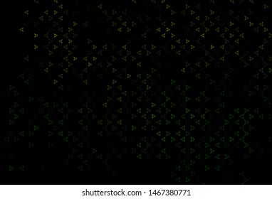 Dark Green vector cover in polygonal style. Decorative design in abstract style with triangles. Best design for your ad, poster, banner.