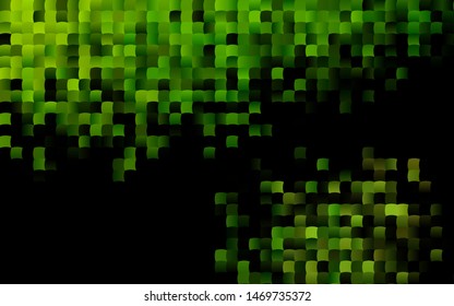 Dark Green vector cover in polygonal style. Modern abstract illustration with colorful rectangles. Pattern can be used for websites.