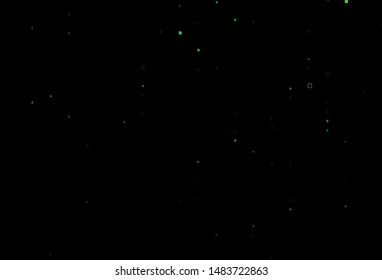 Dark Green vector cover with polygonal style. Glitter abstract illustration with rectangular shapes. Best design for your ad, poster, banner.
