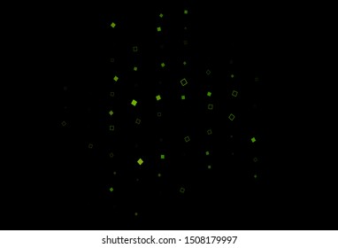 Dark Green vector cover with polygonal style. Illustration with set of colorful rectangles. Background for cell phones.