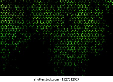 Dark Green vector cover with polygonal style. Abstract gradient illustration with rectangles. Pattern for commercials.