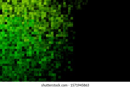Dark Green vector cover in polygonal style. Beautiful illustration with rectangles and squares. The template can be used as a background.