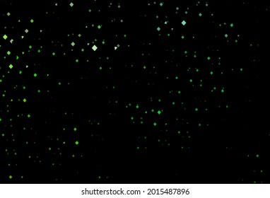 Dark green vector cover in polygonal style with circles. Circles, lines, rhombus with colorful gradient. Pattern for busines ad, booklets, leaflets