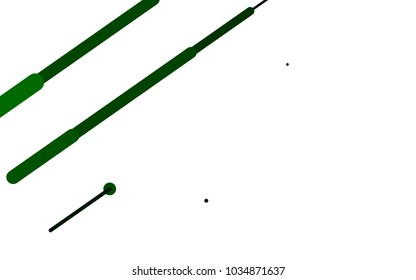 Dark Green vector cover with rounded stripes. Blurred decorative design in simple style with lines. Best design for your ad, poster, banner.