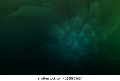 Dark Green vector cover with set of hexagons. White background with colorful hexagons. Pattern for texture of wallpapers.