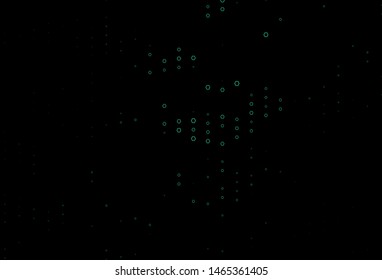 Dark Green vector cover with set of hexagons. Illustration with set of colorful hexagons. Beautiful design for your business advert.