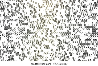 Dark Green vector cover with small and big stars. Shining colored illustration with stars. Smart design for your business advert.