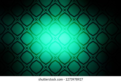 Dark Green vector cover with small and big stars. Decorative illustration with stars on abstract template. Template for sell phone backgrounds.
