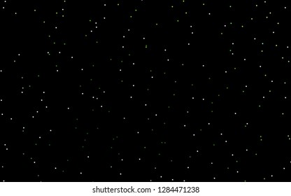 Dark Green vector cover with small and big stars. Glitter abstract illustration with colored stars. The pattern can be used for new year ad, booklets.