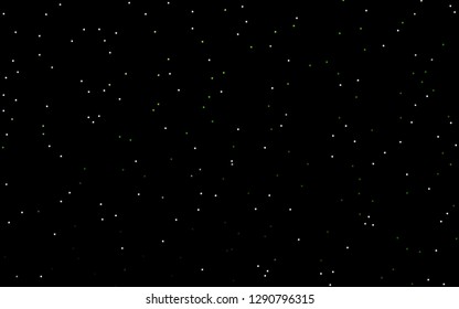Dark Green vector cover with small and big stars. Glitter abstract illustration with colored stars. The pattern can be used for new year ad, booklets.