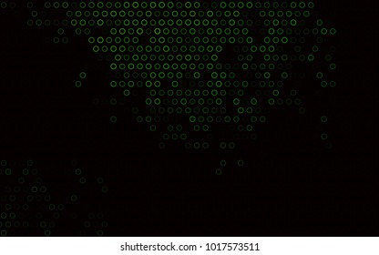Dark Green vector  cover with spots. Blurred decorative design in abstract style with bubbles. Pattern can be used as texture of water, rain drops.